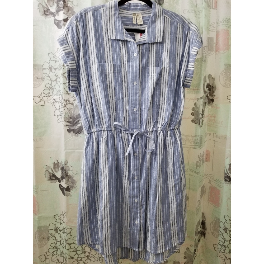 Japna stripe button down dress